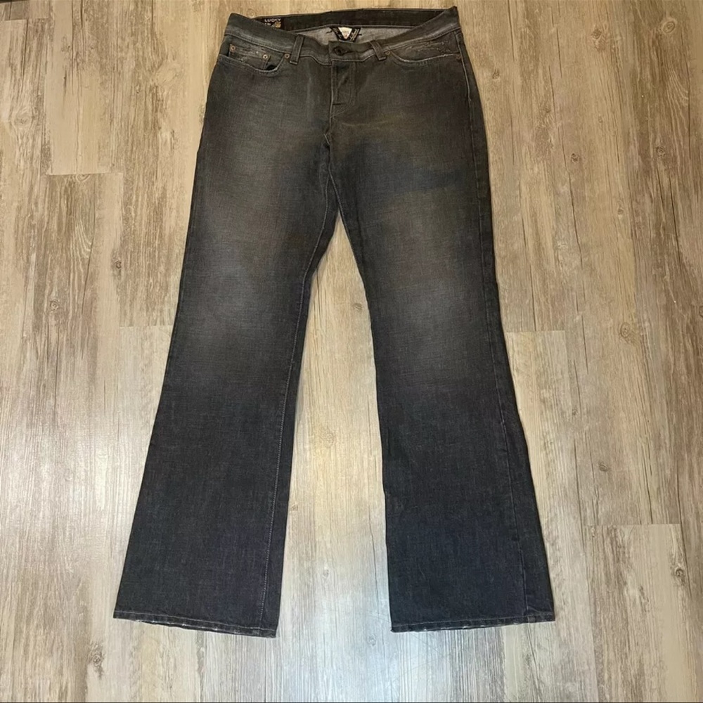 LUCKY BRAND By Gene Montesano Black Denim Jeans 12 Bootcut EUC